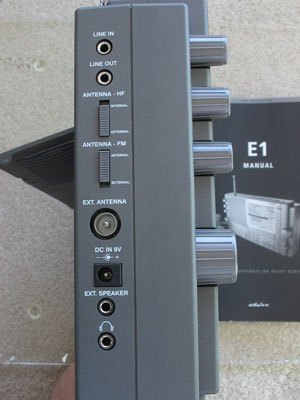 Eton X1 left side controls